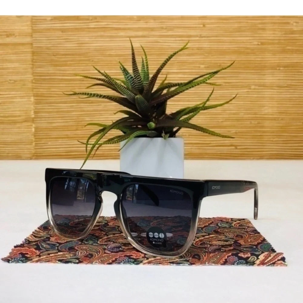 Komono Black Gray Gradient Sunglasses NEW Bennet Paisley